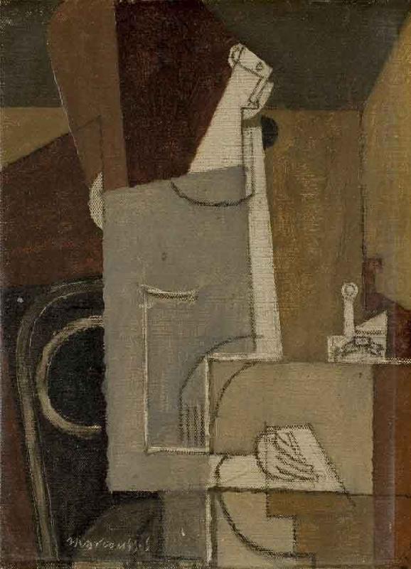 Personnage ecrivant, louis marcoussis